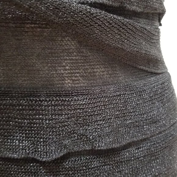 Sophie Max top XS tiered ruffle lined knit short sleeve 1B10G73 stretch - Picture 8 of 11